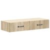 vidaXL Stenska stranska miza Sonoma hrast 87,5 x 34,5 x 17 cm