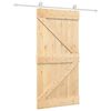 vidaXL Drsna vrata Naravna in bela 100 x 210 cm Trdna borovina