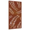 vidaXL Vrtna stenska dekoracija 105x55 cm corten jeklo drevo