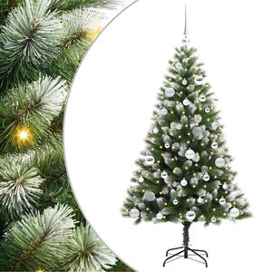 vidaXL Umjetno božično drevo s snežno oblogo 150 LED Toplo bela