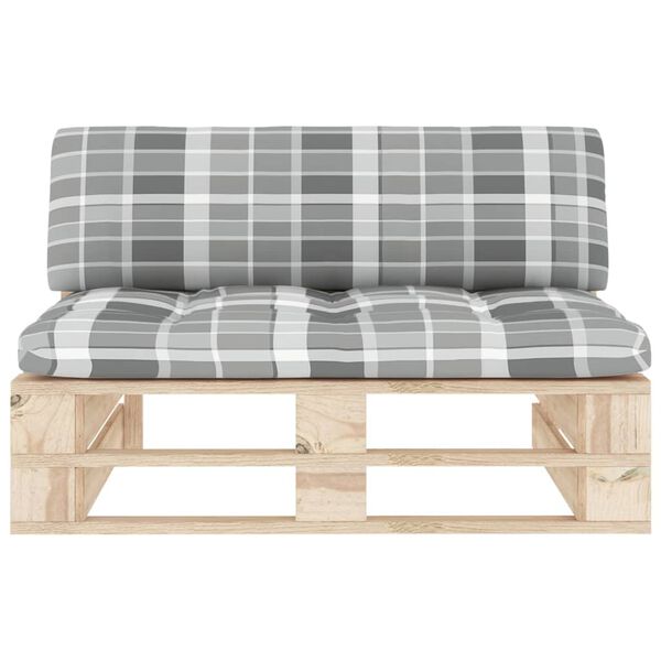 vidaXL Vrtni srednji kavč iz palet impregnirana borovina