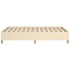 vidaXL Posteljni okvir brez vzmetnice krem 120x190 cm blago