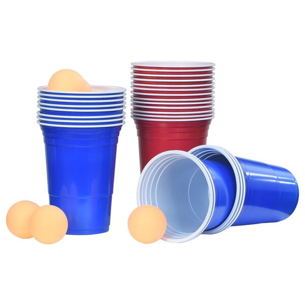vidaXL Komplet pripomočkov za Beer Pong 0,5 L plastika
