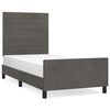 vidaXL Posteljni okvir brez vzmetnice temno siv 90x200 cm žamet