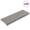 vidaXL Stopni&scaron;čne preproge 20 kosov 65x21x4 cm sive pravokotne robove
