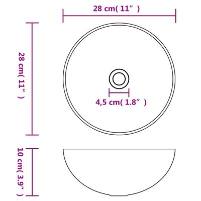 vidaXL Kopalniški umivalnik keramičen svetlo moder okrogel