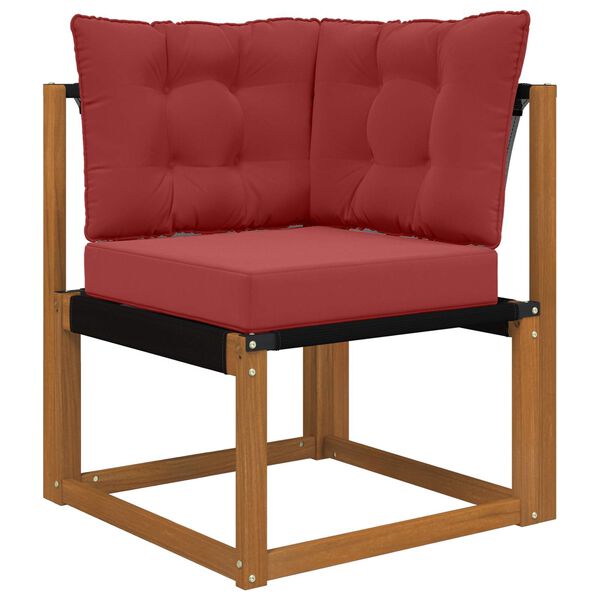 vidaXL Zunanja blazina za kavč 3 pcs vinsko rdeča Poliester