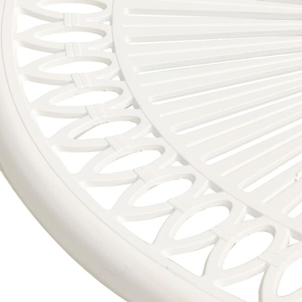 vidaXL Vrtna miza bela 62x62x65 cm liti aluminij
