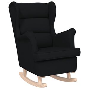 vidaXL Gugalni stol črn 74x90x102 cm Tkanina