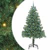 vidaXL Božično drevo Zelena 210 cm PVC