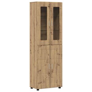 vidaXL Visok predalnik FLORIN 60 x 35 x 182 cm Umetni hrast