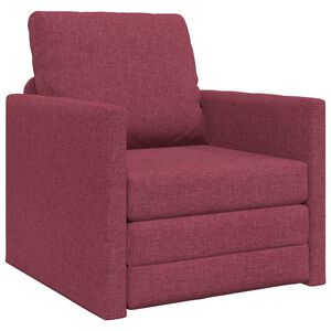 vidaXL Sofa postelja 60cm Vinorodna rdeča blago