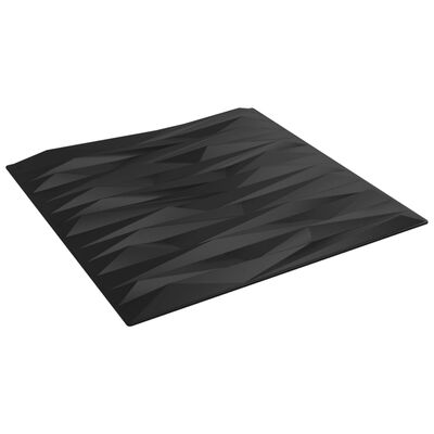 vidaXL Stenski paneli 24 kosov črni 50x50 cm XPS 6 m² kamen