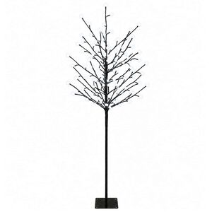vidaXL LED božično drevo v obliki krogle Črna 18 x 18 x 120 cm Jeklo