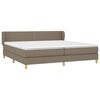 vidaXL Box spring postelja z vzmetnico taupe 200x200 cm blago