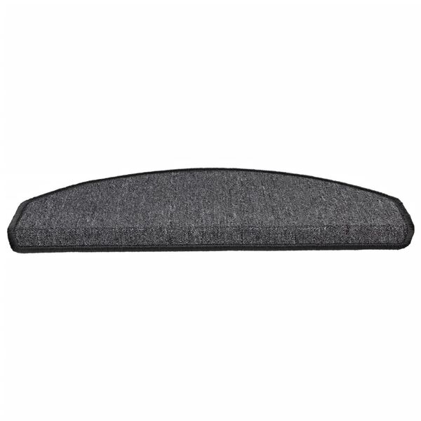 vidaXL Stopni&scaron;čne preproge 15 kosov 65x24x4 cm antracitne polkrožne velike