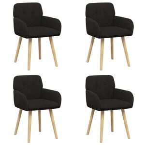 vidaXL Jedilni stoli 4 kos Boucl&eacute; Črna 59 x 56,5 x 85 cm