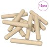 vidaXL Leseni zatiči 12 pcs Rjava &Oslash; 8 x 50 mm Trden les