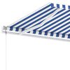 vidaXL Prostostoječa avtomatska tenda 500x300 cm modra/bela