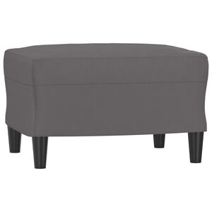 vidaXL Stolček za noge siv 60x50x41 cm umetno usnje