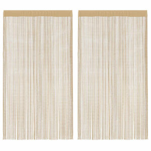 vidaXL Zavese iz nitk 2 kosa 100x250 cm bež barve
