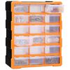vidaXL Organizator z 18 predali 38x16x47 cm