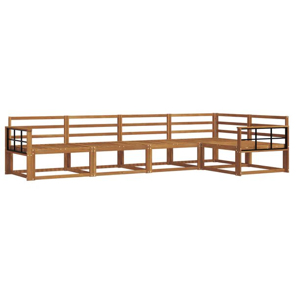 vidaXL Zunanja garnitura za sedenje 5 pcs Naravna Masiven les akacije