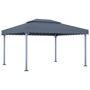vidaXL Paviljon 400x300 cm antraciten aluminij