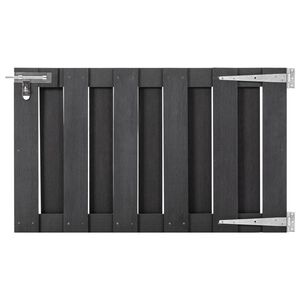 vidaXL Vrtna vrata WPC 100x60 cm siva