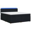 vidaXL Postelja boxspring z vzmetnico Črna 160 x 200 cm Blago