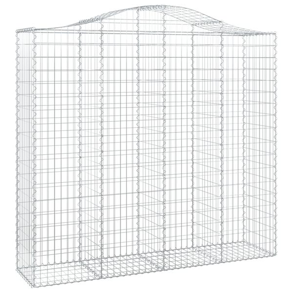 vidaXL Obokane gabion košare 12kosa 200x50x180/200 cm pocinkano železo