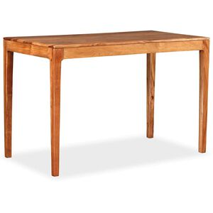 vidaXL Jedilna miza iz trdnega lesa 118x60x76 cm