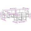 vidaXL Zunanja garnitura za sedenje z blazino 8 pcs Naravna in smetana