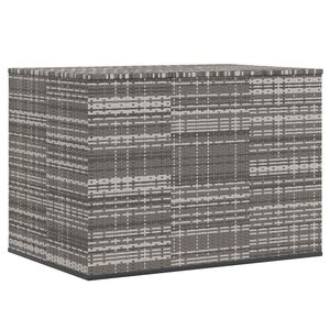 vidaXL Vrtna &scaron;katla za blazine PE ratan 145x100x103 cm siva