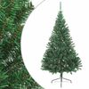 vidaXL Umetna polovična novoletna jelka s stojalom zelena 240 cm PVC