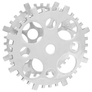 vidaXL Stojalo za vino srebrna 39 x 14 x 39 cm Aluminij