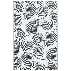 vidaXL Zunanja preproga ARAKIL bela in črna 160x230 cm PP