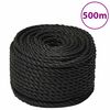 vidaXL Delovna vrv črna 10 mm 500 m polipropilen