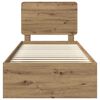 vidaXL Konstrukcija postelje Oreh 90 x 190 cm Masivno borovo les