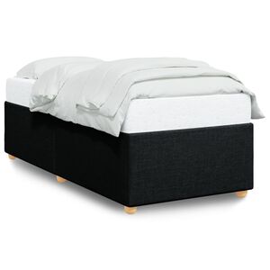 vidaXL posteljni okvir brez vzmetnice Črna 80x200cm Tkanina