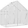 vidaXL Ptičnica srebrna 179x100x185 cm aluminij