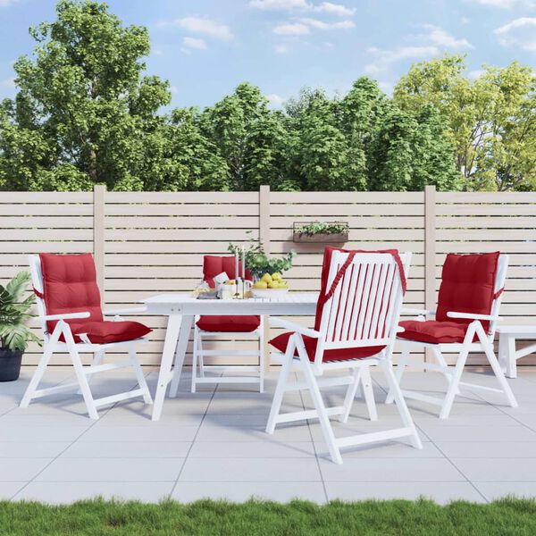 vidaXL Blazina za stol 4 kosi vinsko rdeča oxford tkanina