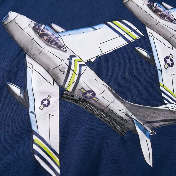 Otroška majica z dolgimi rokavi mornarsko modra 92