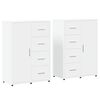 vidaXL Komoda 2 kosa bela 60x31x84 cm inženirski les