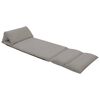 vidaXL Zložljiv stol / blazina svetlo siv iz mikro vlaken