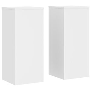 vidaXL Stojalo za rastline 2 kosa belo 30x30x70 cm inženirski les