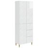 vidaXL Set omar 2 kos Bela visok sijaj 66 x 34.5 x 90 cm