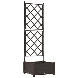 vidaXL Vrtni lonček Rjava 40 x 40 x 125,5 cm PP