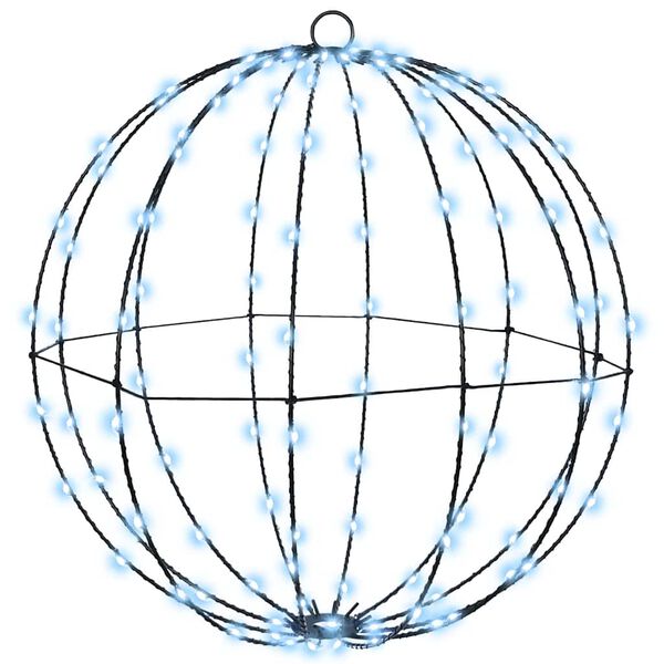 vidaXL Žogica med 160 LED Hladno bela 50,5 x 50,5 x 52 cm Kovina