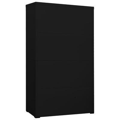 vidaXL Arhivska omarica črna 90x46x164 cm jeklo